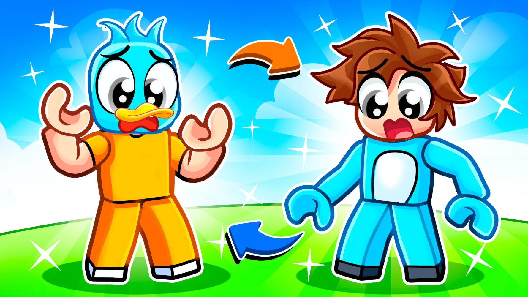 LUKE-T1 Roblox but we BODY SWAP!